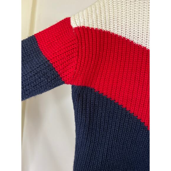 Ten Sixty Sherman Chevron Stripe Colorblock High-Neck Sweater - Picture 9 of 16